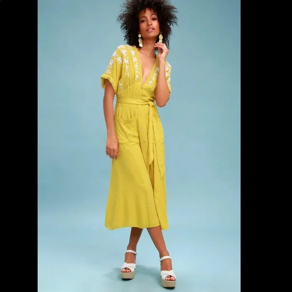 knee length dresses for ladies Free People Via Midi Dress – The Cadillac Cowgirl main image 1